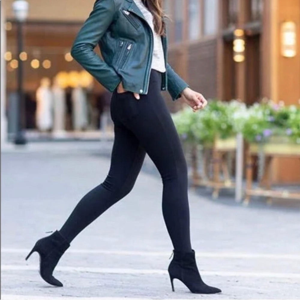 Spanx The Perfect Ankle Booty Boost Backseam Skinny Pants Black Size Small $148